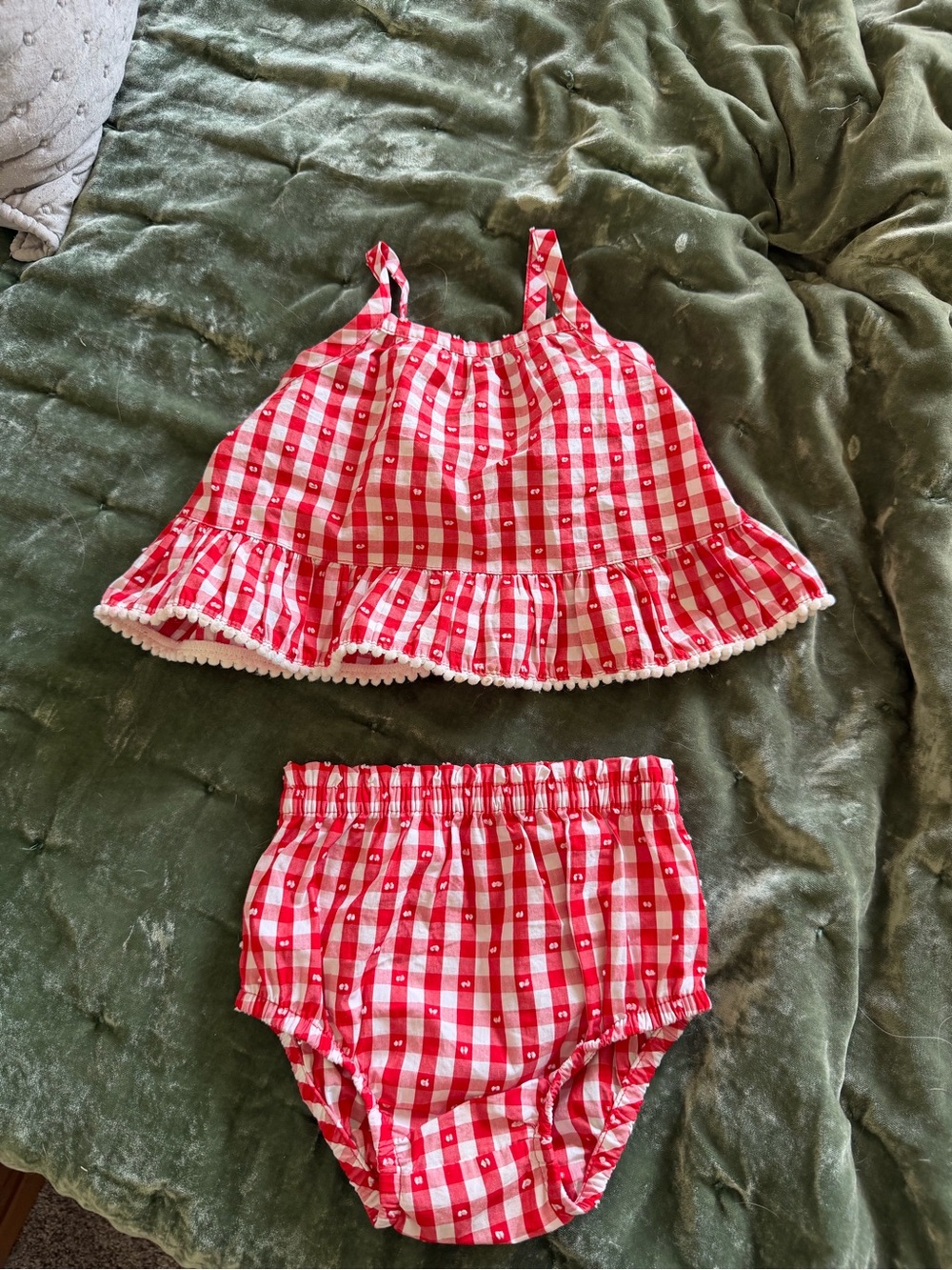 Cat & Jack Baby Gingham Outfit